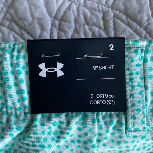 Under Armour Links Printed Mint Green 9” Shorts NWT - Picture 8 of 10